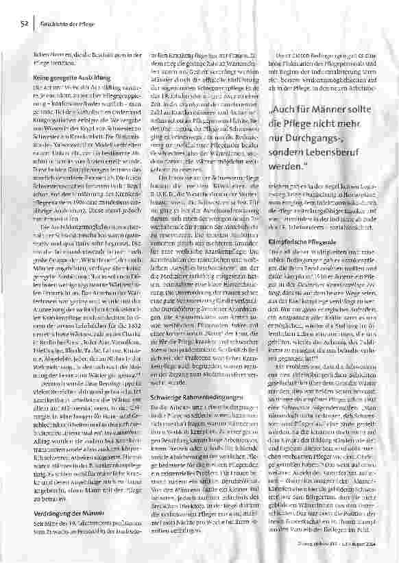 Vorschauseite 2: Geschlechterkampf in der Pflege