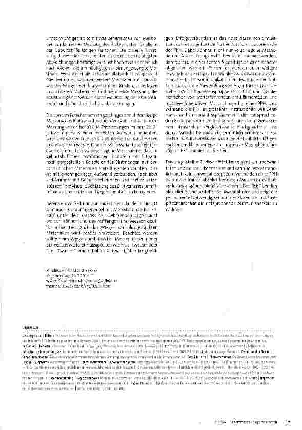 Vorschauseite 3: Zwei Studien zur postpartalen Hämorrhagie