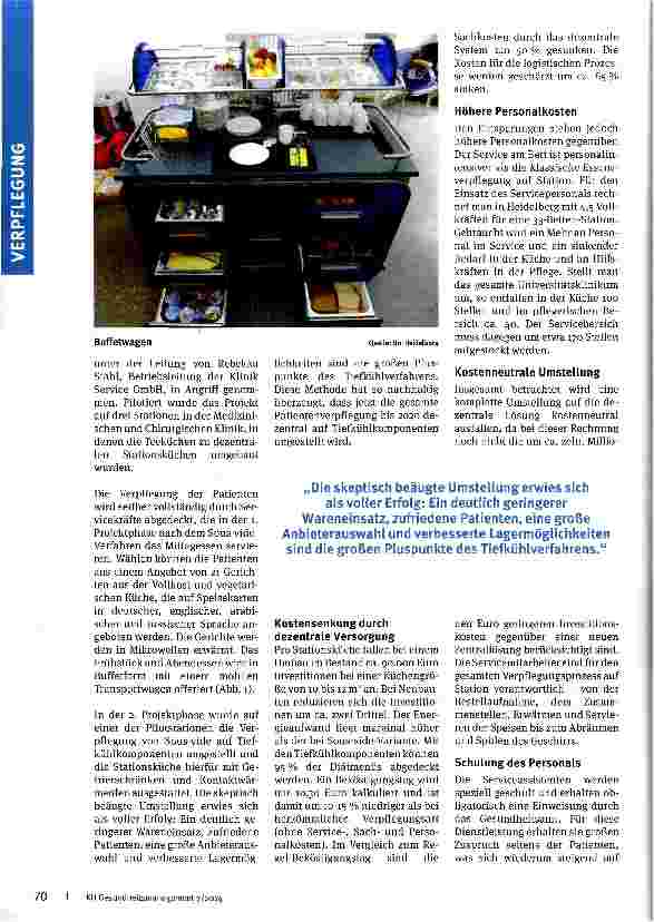 Vorschauseite 2: Umbruch beim Patientenessen