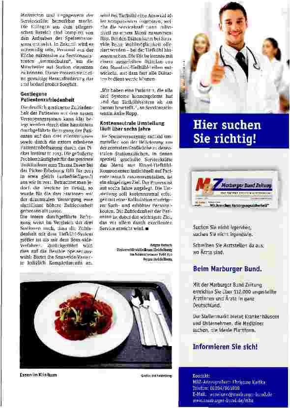 Vorschauseite 3: Umbruch beim Patientenessen