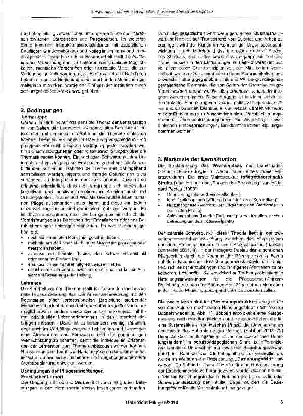 Vorschauseite 2: Lernsituation: Sterbende Menschen begleiten