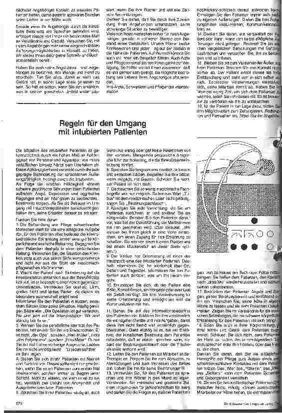Vorschauseite 2: An die Besucher einer Intensivstation