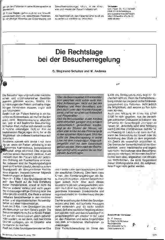 Vorschauseite 3: An die Besucher einer Intensivstation