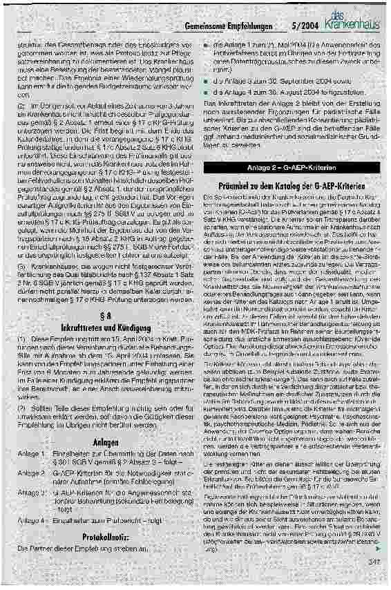 Vorschauseite 6: Gemeinsame Empfehlungen zum Prüfverfahren nach § 17 c KHG