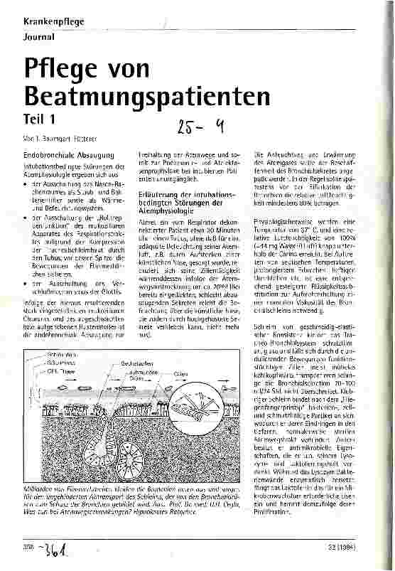 Vorschauseite 1: Pflege von Beatmungspatienten Teil 1