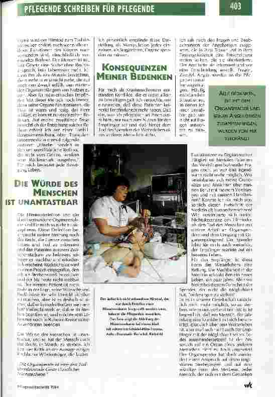 Vorschauseite 3: Hirntod - Organspende