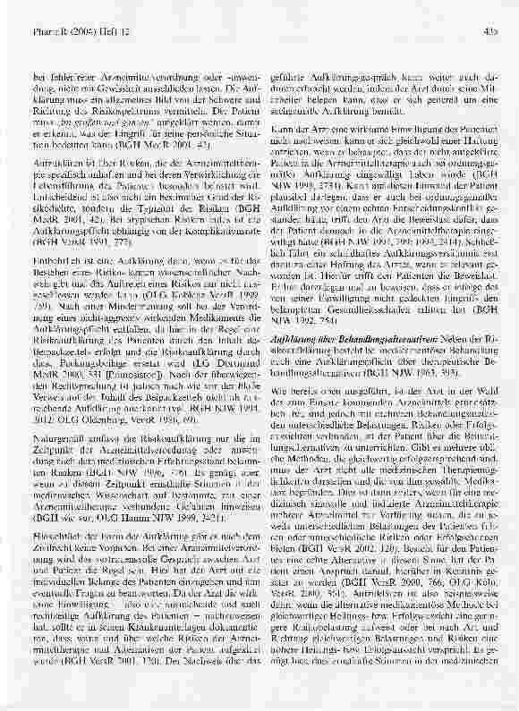 Vorschauseite 4: Haftungsrechtliche Aspekte bei der ärztlichen Arzneimittelverordnung und Arzneimittelanwendung