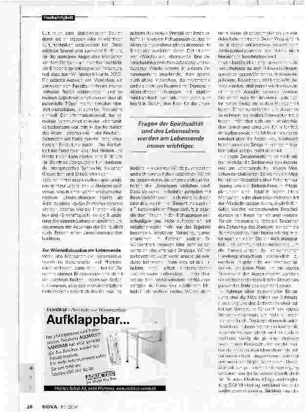 Vorschauseite 3: Bedürfnisse und Probleme. Alte Menschen am Lebensende