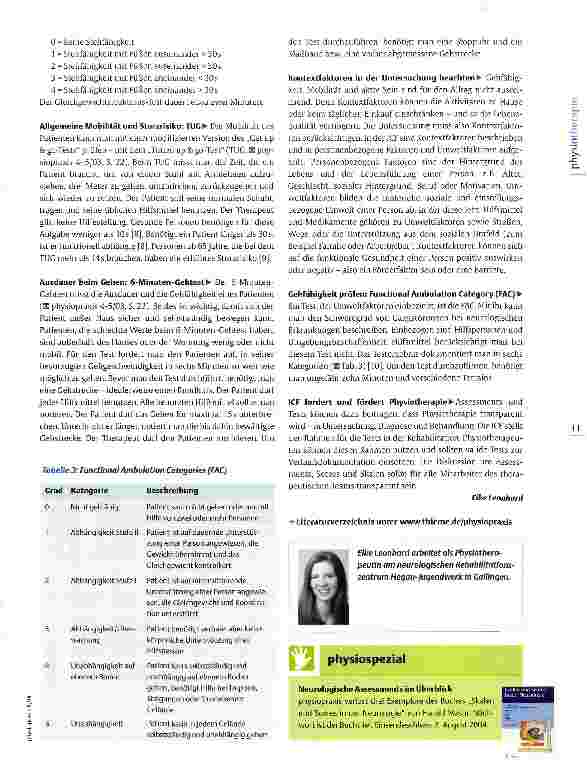 Vorschauseite 4: Untersuchen in der Neurophysiotherapie Standardisierte Tests und ihr Nutzen
