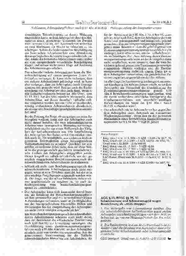 Vorschauseite 2: Arbeitgeberpflichten nach § 81 Abs. 4 SGBIX - Prüfungsum-fang des Integrationsamtes