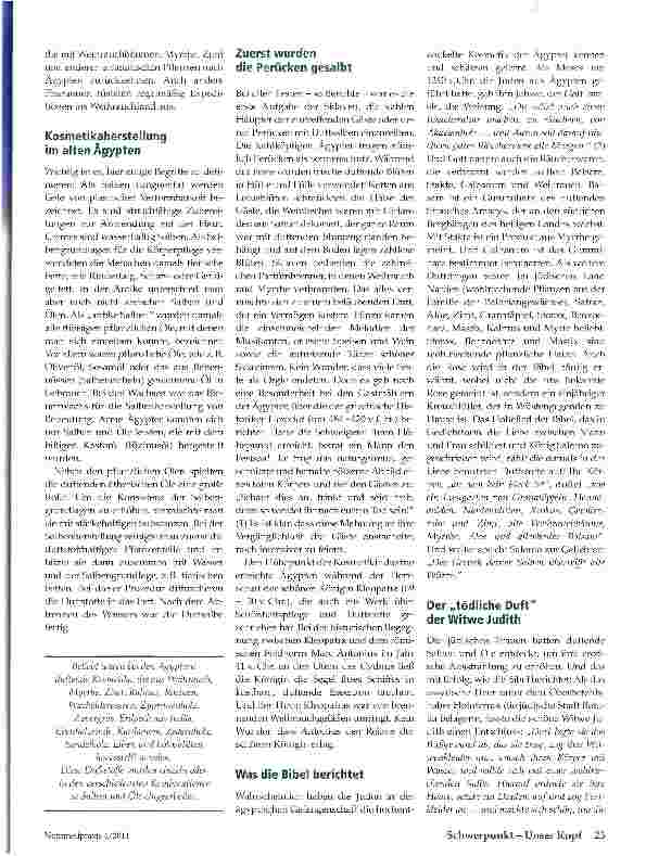 Vorschauseite 2: Duftstoffe und -salben in vergangener Zeit