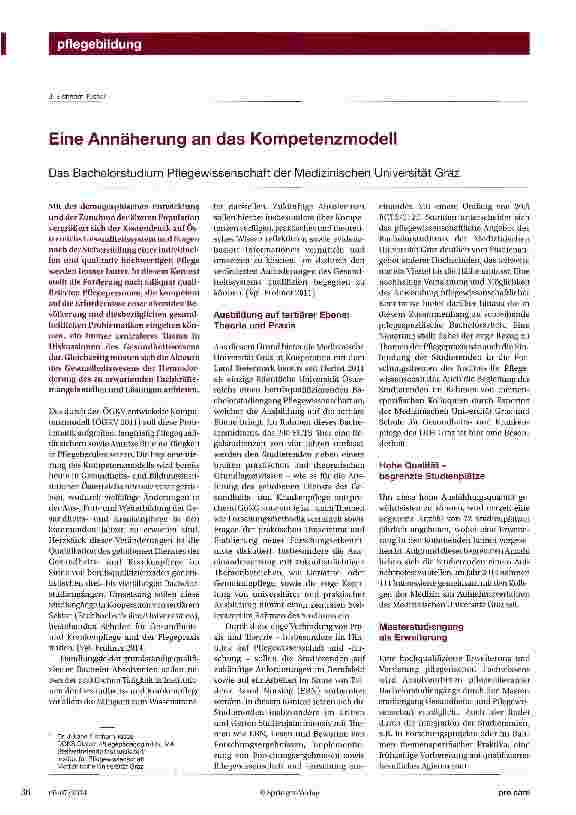 Vorschauseite 1: Eine Annäherung an das Kompetenzmodell