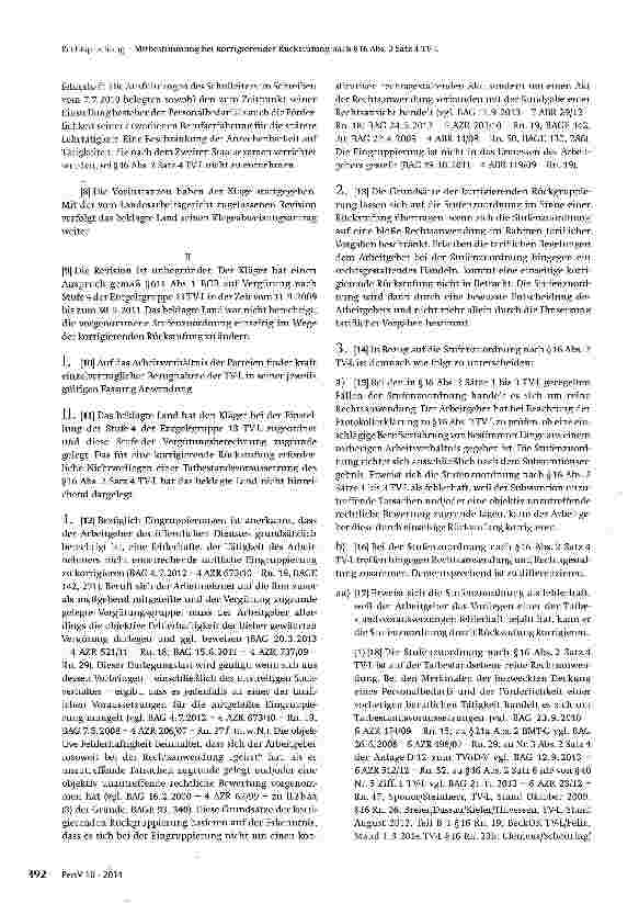 Vorschauseite 3: Mitbestimmung bei korrigierender Rückstufung nach §16 Abs. 2 Satz 4 TV-L