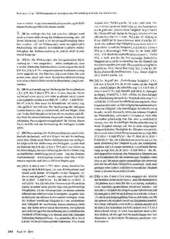 Vorschauseite 5: Mitbestimmung bei korrigierender Rückstufung nach §16 Abs. 2 Satz 4 TV-L