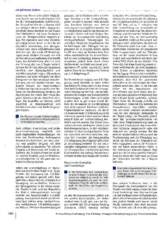 Vorschauseite 3: Intraoperative Bildgebung in der Veterinärmedizin