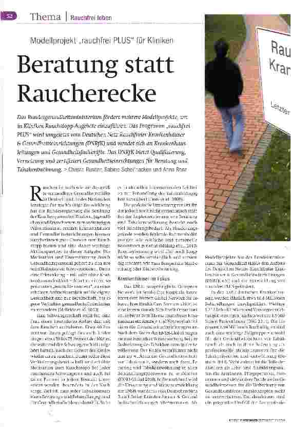 Vorschauseite 1: Beratung statt Raucherecke