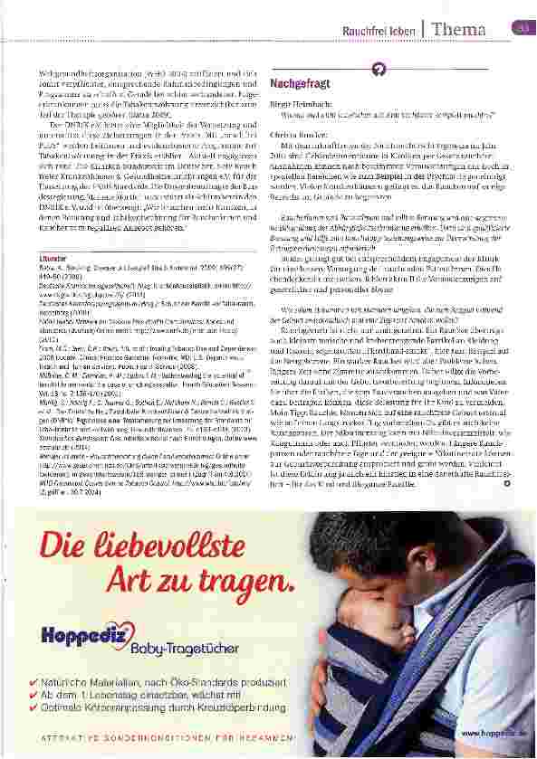 Vorschauseite 4: Beratung statt Raucherecke