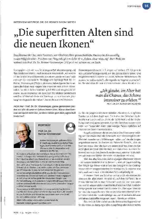 Vorschauseite 1: Die superfitten Alten sind die neuen Ikonen