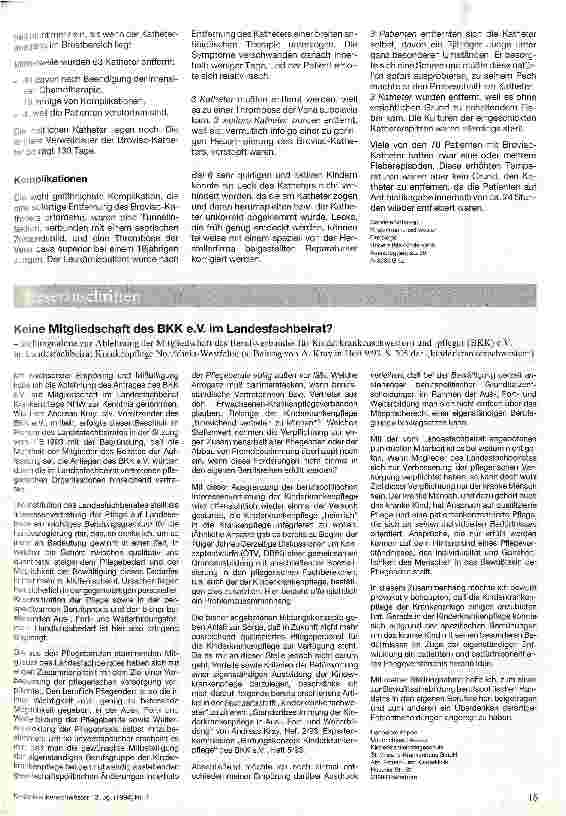 Vorschauseite 3: Subkutan tunnelierte, einlumige zentrale Venenkatheter (Broviac-K.)