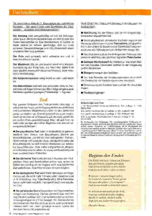 Vorschauseite 2: Sterben und Tod