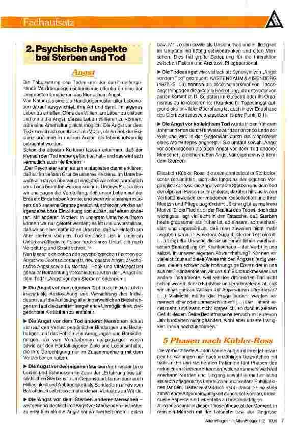 Vorschauseite 3: Sterben und Tod