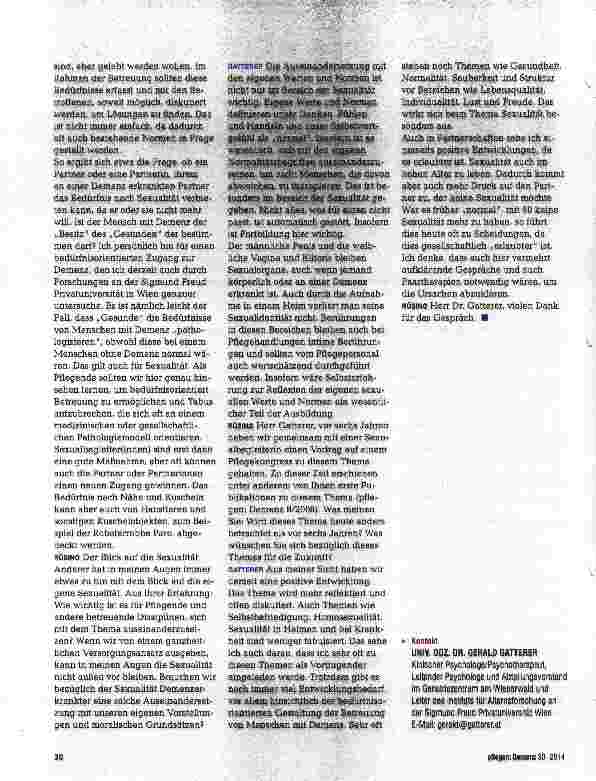 Vorschauseite 3: Demenzkranke Männer und Sexualität