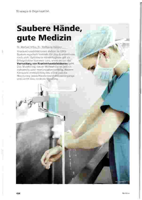 Vorschauseite 1: Saubere Hände, gute Medizin