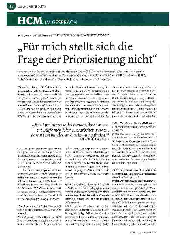 Vorschauseite 1: Für mich stellt sich die Frage der Priorisierung nicht