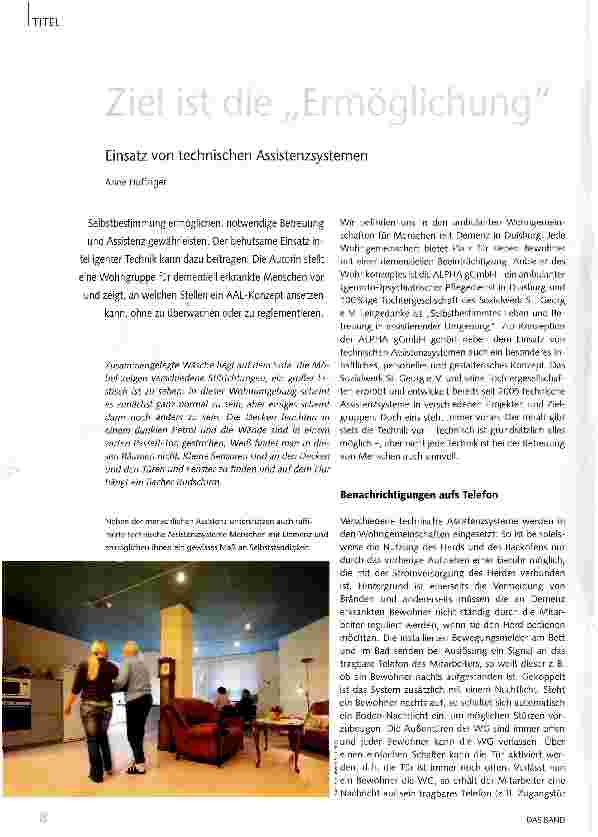 Vorschauseite 1: Einsatz von technischen Assistenzsystemen