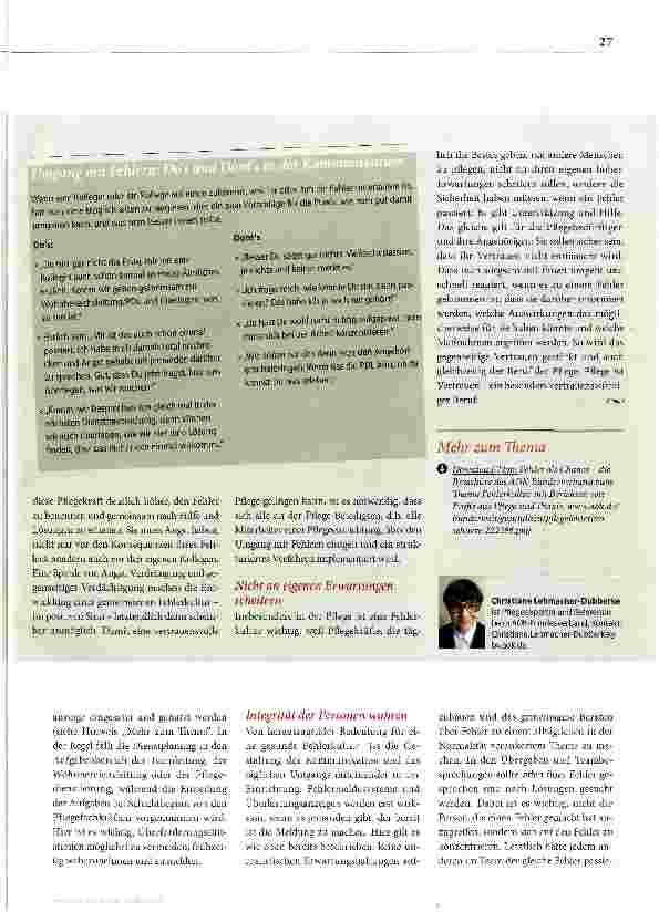 Vorschauseite 2: Pflege ist Vertrauen
