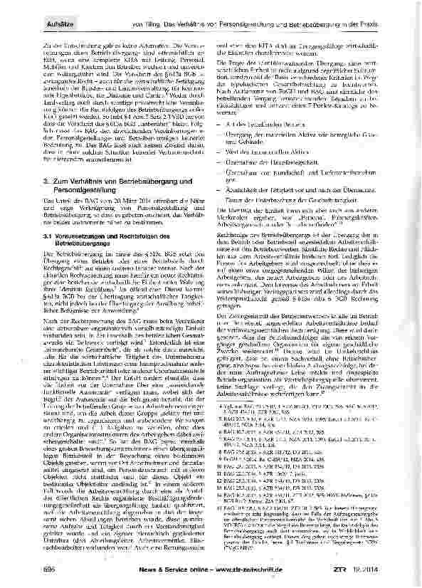 Vorschauseite 2: Das Verhältnis von Personalgestellung und Betriebsübergang in der Praxis