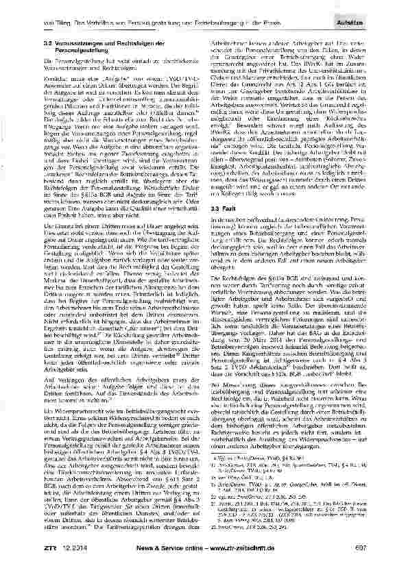 Vorschauseite 3: Das Verhältnis von Personalgestellung und Betriebsübergang in der Praxis