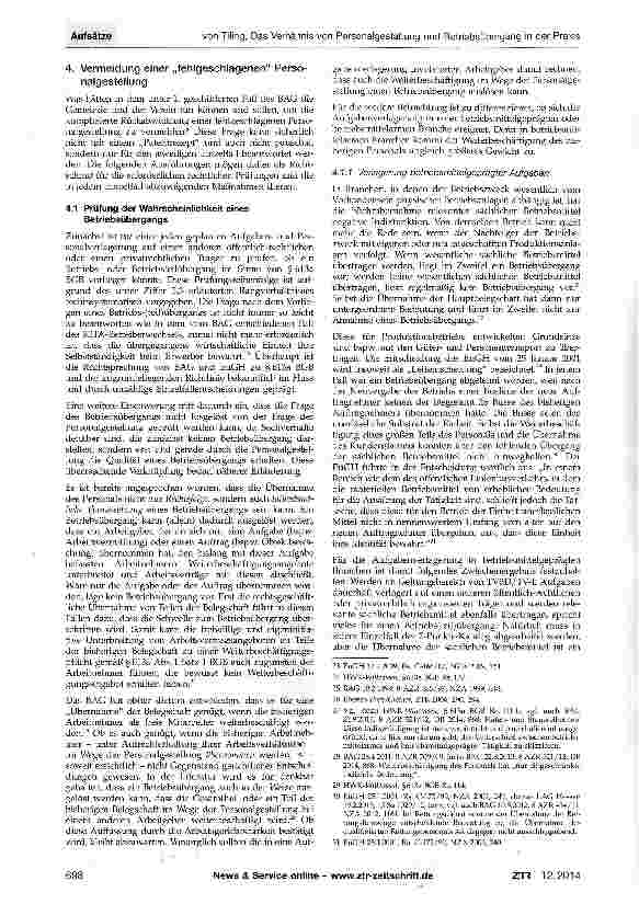 Vorschauseite 4: Das Verhältnis von Personalgestellung und Betriebsübergang in der Praxis