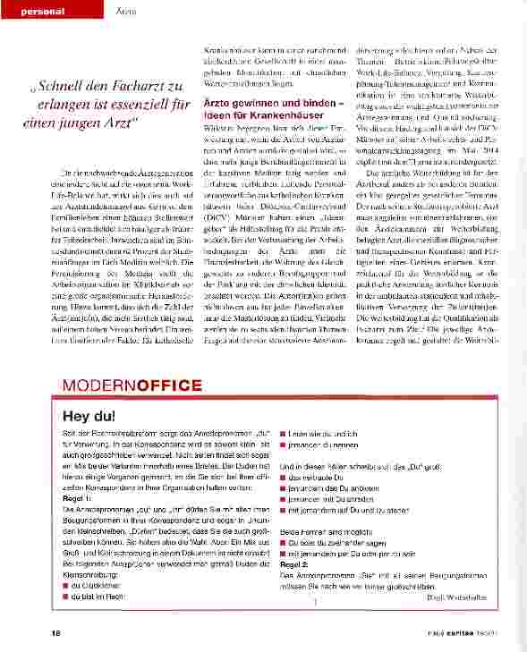 Vorschauseite 2: Weiterbildung hilft gegen Ärztemangel im Krankenhaus