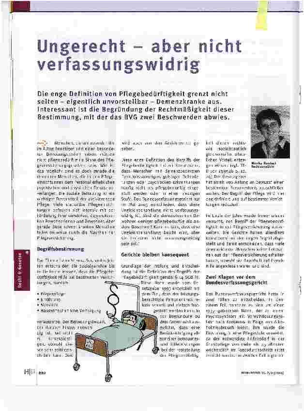 Vorschauseite 1: Ungerecht - aber nicht verfassungswidrig
