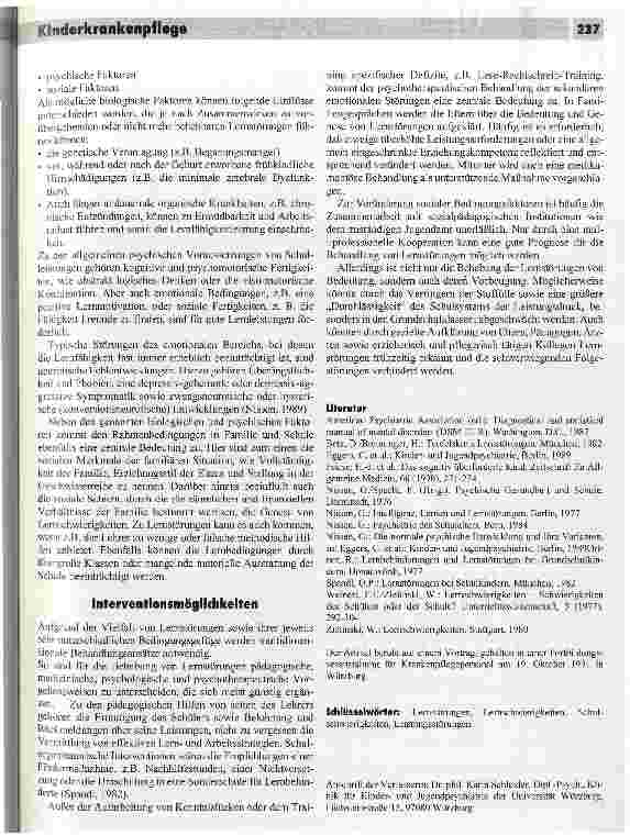 Vorschauseite 3: Lernund Leistungsstörungen im Kindesund Jugendalter