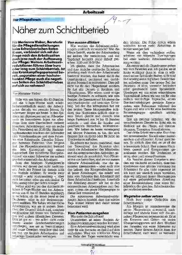 Vorschauseite 1: Näher zum Schichtbetrieb (Der Pflegedienst)