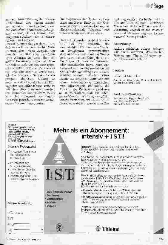 Vorschauseite 2: Spuren der Latex-Allergie Neue Erkenntnisse bei Allergien auf Latexprodukte