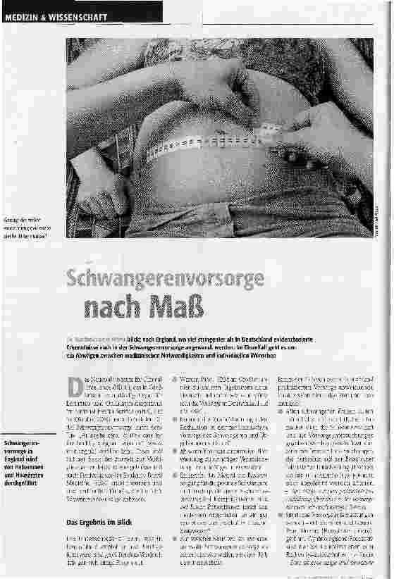 Vorschauseite 1: Schwangerenvorsorge nach Maß