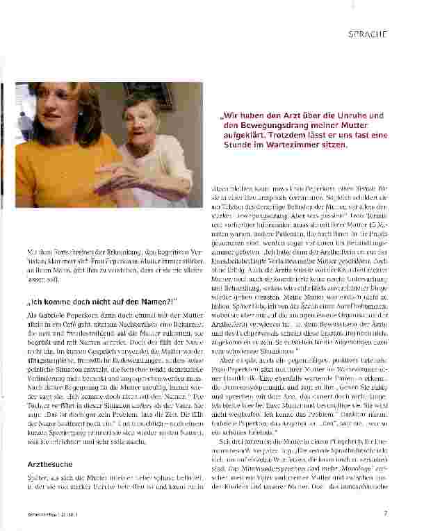 Vorschauseite 2: Über Erinnerungslücken, Rettungsanker und Wortkrücken