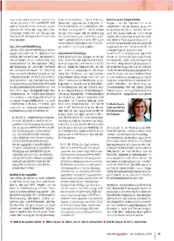 Vorschauseite 2: Der dbl auf dem Weg wachsender Professionalisierung