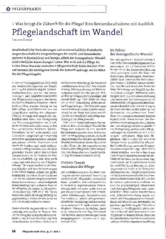 Vorschauseite 1: Pflegelandschaft im Wandel