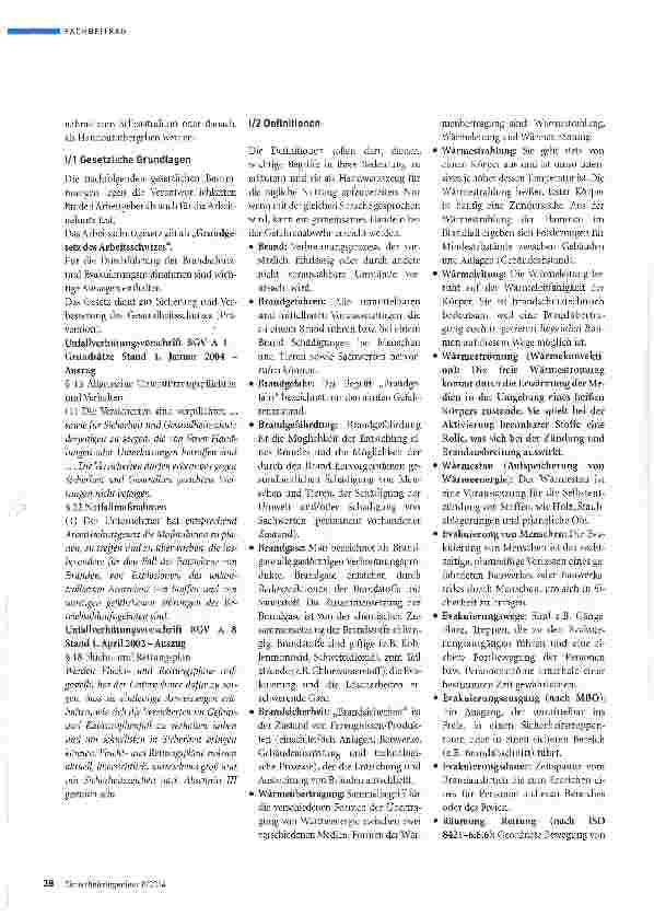 Vorschauseite 3: Schulungskomplex zur Ausund Fortbildung von Brandschutzhelfern/Evakuierungskräften Teil 1 Die Grundlagen