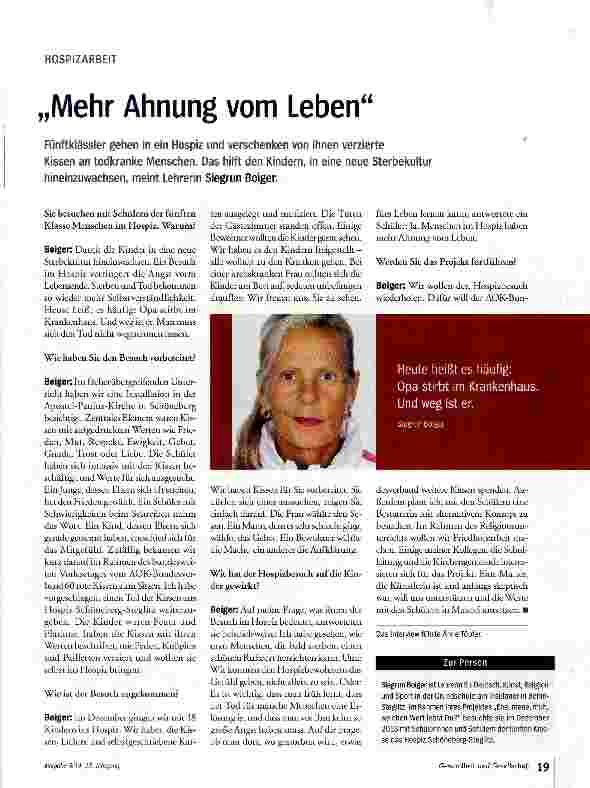 Vorschauseite 1: Mehr Ahnung vom Leben
