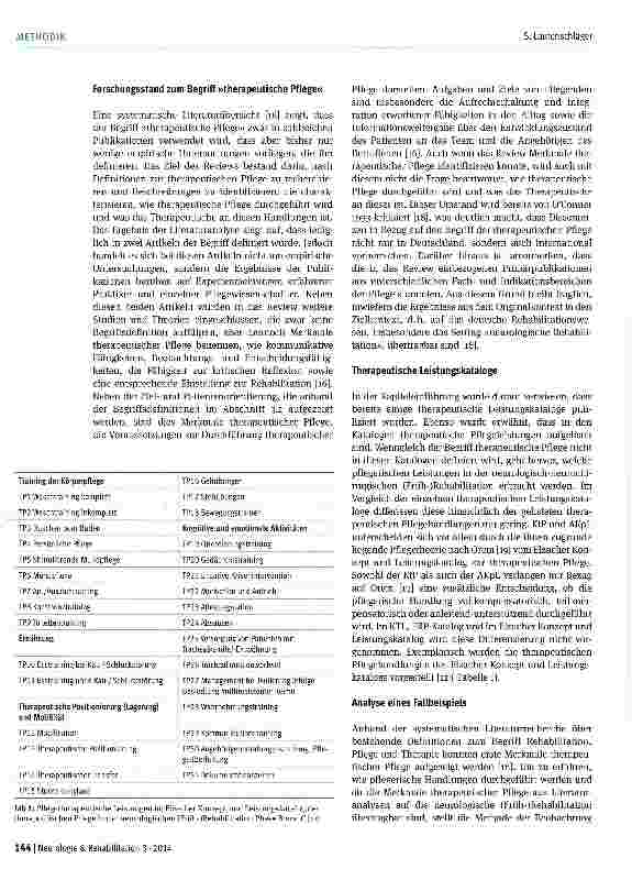 Vorschauseite 3: OPS-Ziffer 8.552: Therapeutische Pflege durch besonders geschultes Fachpersonal Was ist das Therapeutische an der Pflege?