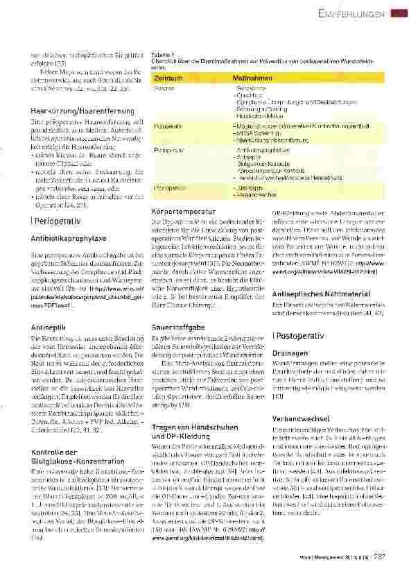 Vorschauseite 2: Strategien zur Prävention von postoperativen Wundinfektionen