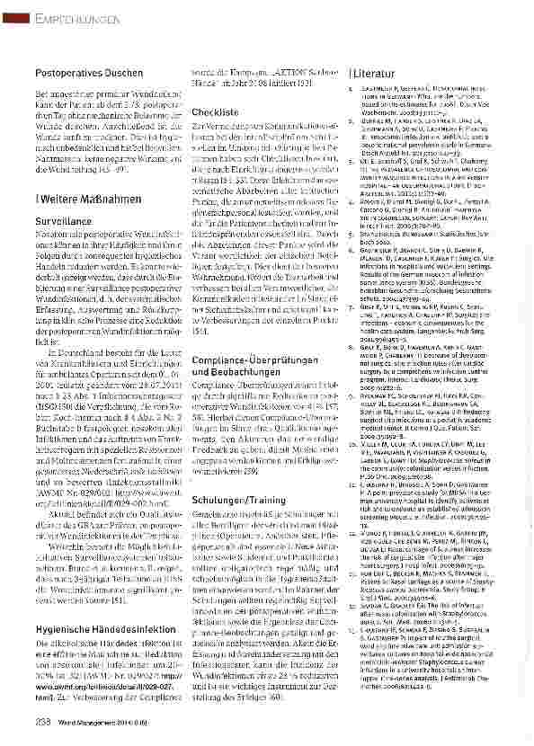 Vorschauseite 3: Strategien zur Prävention von postoperativen Wundinfektionen