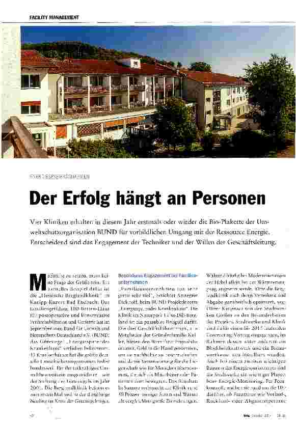 Vorschauseite 1: Der Erfolg hängt an Personen