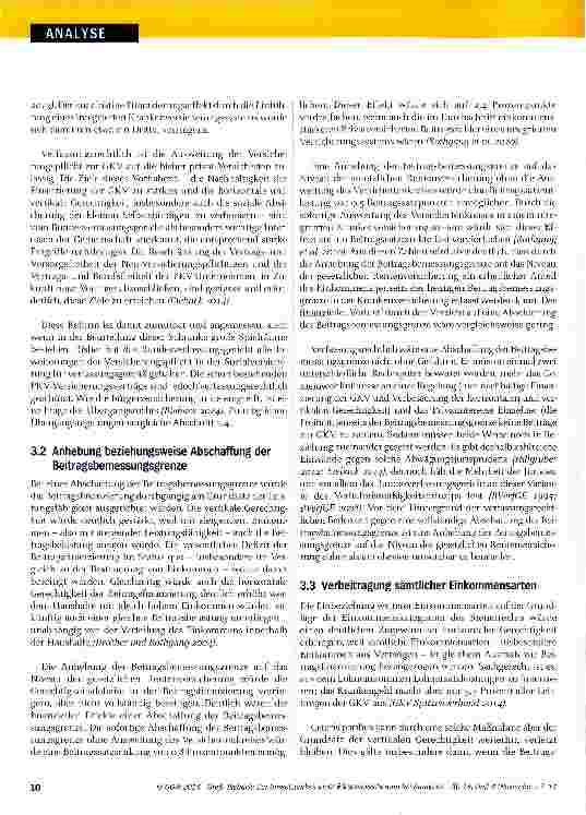 Vorschauseite 4: Zur Umsetzbarkeit einer Bürgerversicherung bei Krankheit