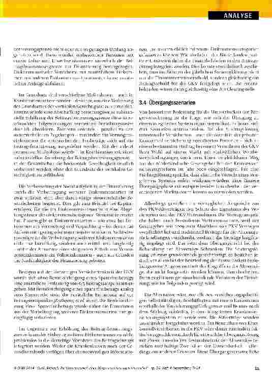 Vorschauseite 5: Zur Umsetzbarkeit einer Bürgerversicherung bei Krankheit